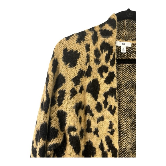BP NWT Long Leopard Jacquard Cardigan | Size Medium - Picture 3 of 8
